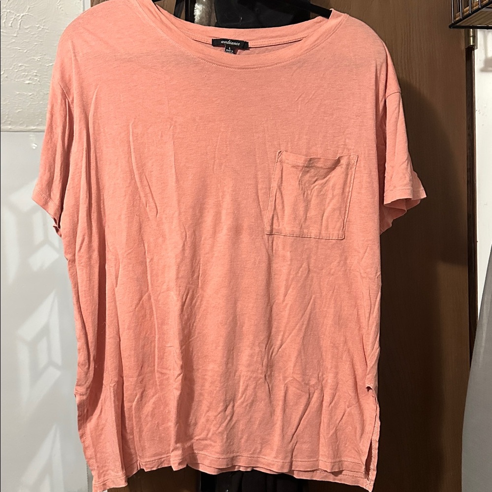 Casual Pink T-Shirt with Pocket